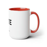 ELITE High Fashion Two-Tone Coffee Mugs, 15oz