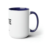 ELITE High Fashion Two-Tone Coffee Mugs, 15oz