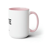 ELITE High Fashion Two-Tone Coffee Mugs, 15oz