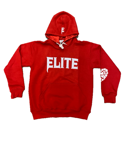 Red "Real LOVE is ELITE" Luxury Hoodie (Oversized)