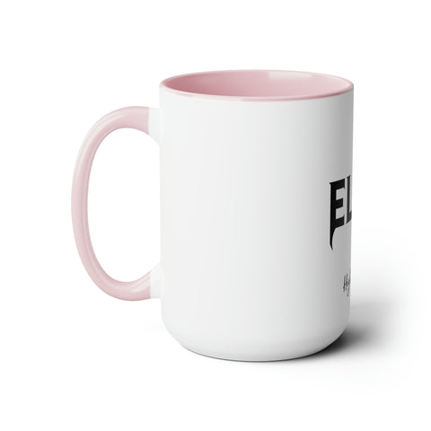 ELITE High Fashion Two-Tone Coffee Mugs, 15oz