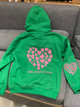 Green & Pink "Real LOVE is ELITE" Luxury Hoodie (Oversized)