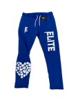 ELITE High Fashion "Real LOVE Is ELITE" Blue/White Oversized SweatPants