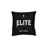 Black ELITE High Fashion Square Pillow
