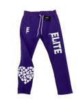 ELITE High Fashion "Real LOVE Is ELITE" Purple Oversized SweatPants
