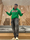 Green & Pink "Real LOVE is ELITE" Luxury Hoodie (Oversized)
