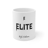 White ELITE High Fashion Ceramic Mug 11oz