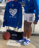Blue "Real LOVE is ELITE" Luxury Hoodie (Oversized)
