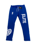 ELITE High Fashion "Real LOVE Is ELITE" Blue/White Oversized SweatPants