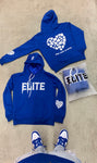 Blue "Real LOVE is ELITE" Luxury Hoodie (Oversized)