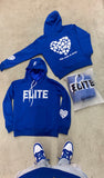 Blue "Real LOVE is ELITE" Luxury Hoodie (Oversized)